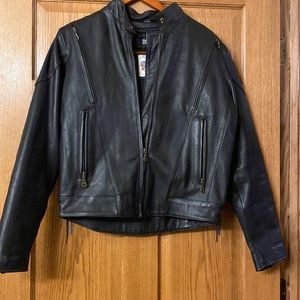 Woman’s leather biker Jacket Size 8